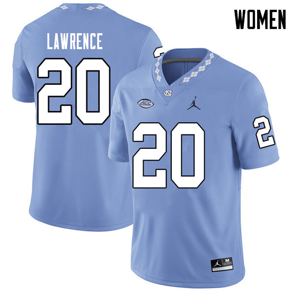 Jordan Brand Women #20 Amos Lawrence North Carolina Tar Heels College Football Jerseys Sale-Carolina